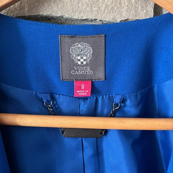 Vince Camuto Royal Blue Crop Jacket Size 8 - Picture 3 of 12